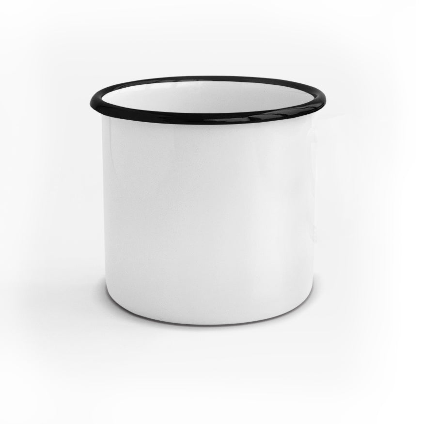 Emailletasse mit individuellem Druck