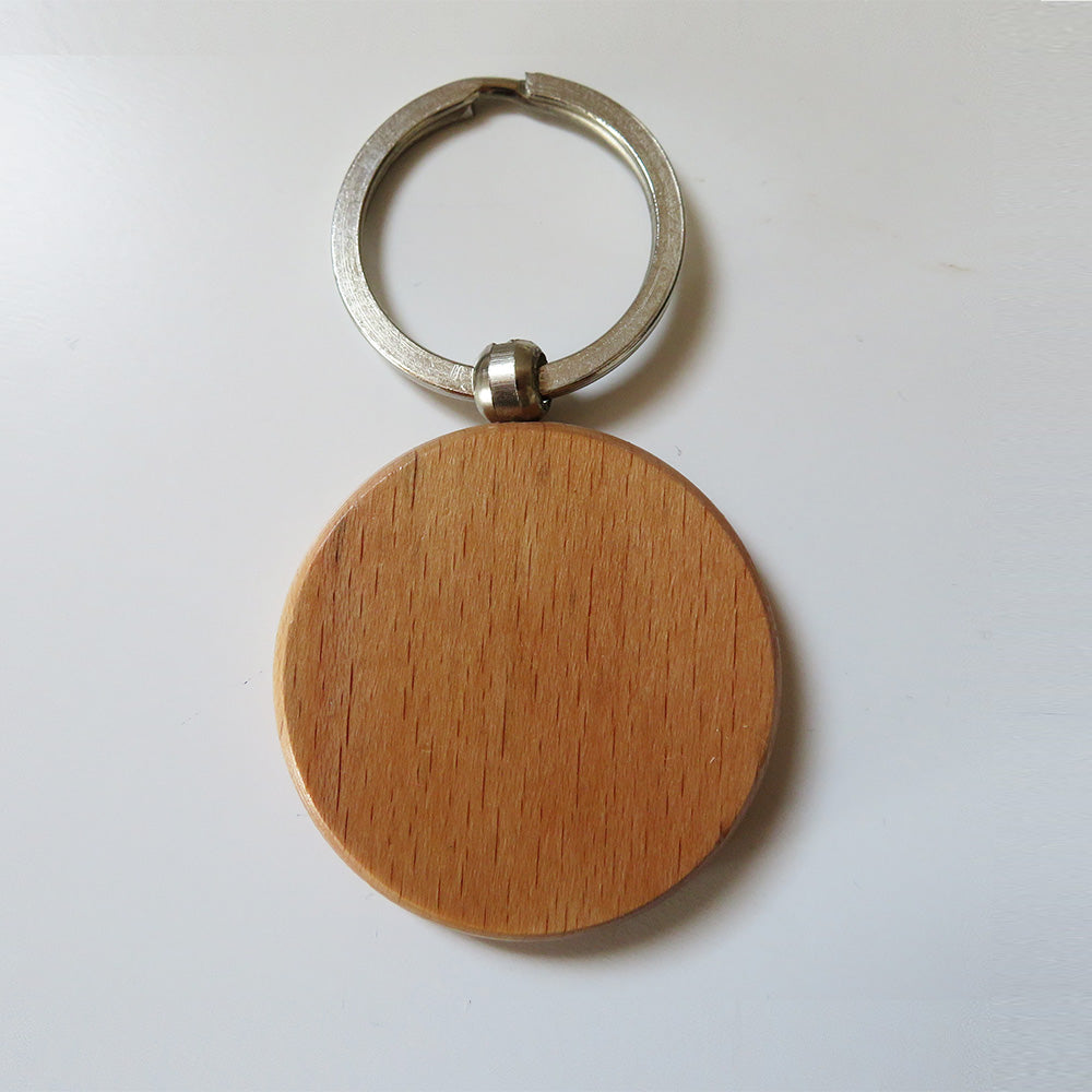 Schlüsselanhänger aus Holz (rund)