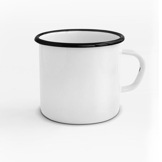 Emailletasse mit individuellem Druck