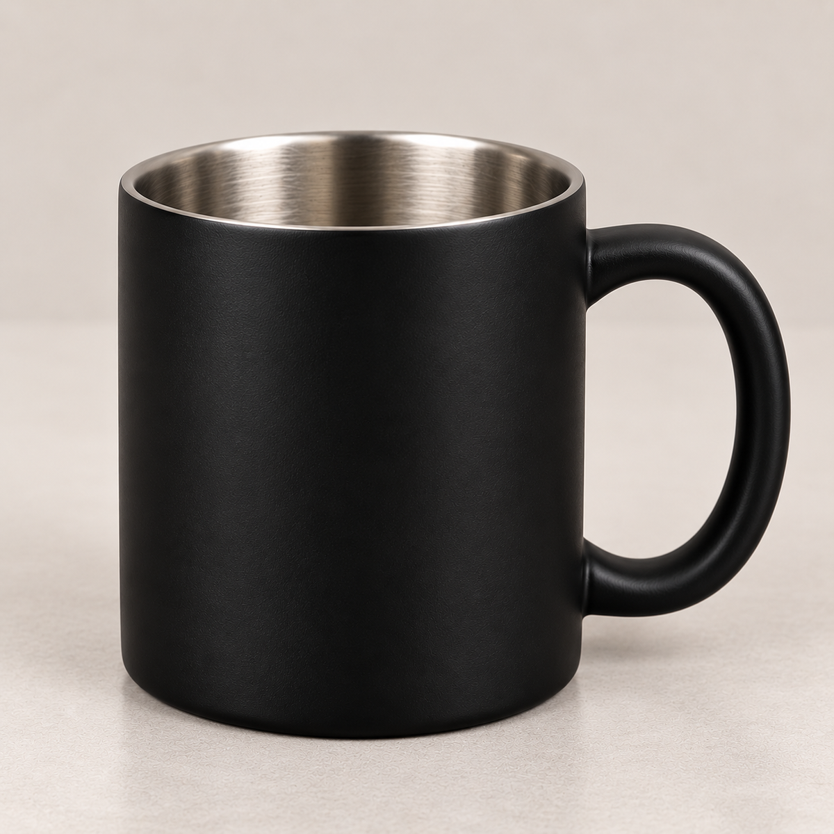 Edelstahltasse (schwarz) mit individueller Gravur