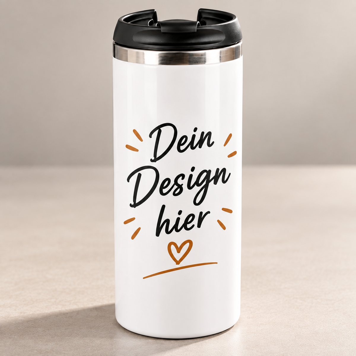 Edelstahlbecher 12oz (Coffee to go)