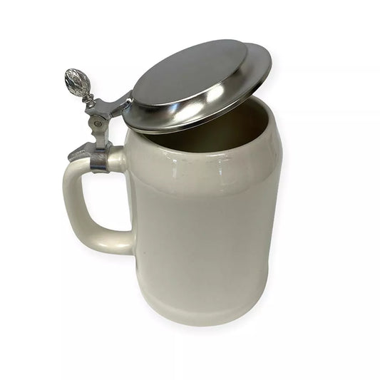 Bierkrug 0,5l mit Deckel und Druck nach Wunsch