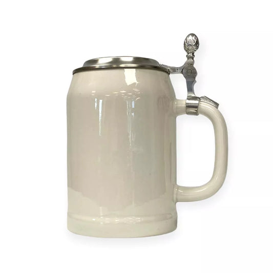 Bierkrug 0,5l mit Deckel und Druck nach Wunsch