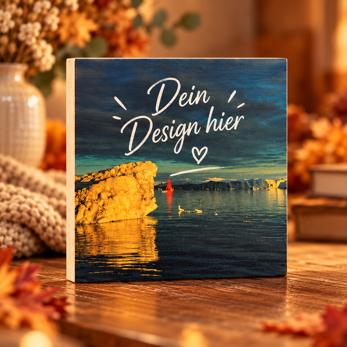 Holzfoto, UV-Druck, 12x12cm