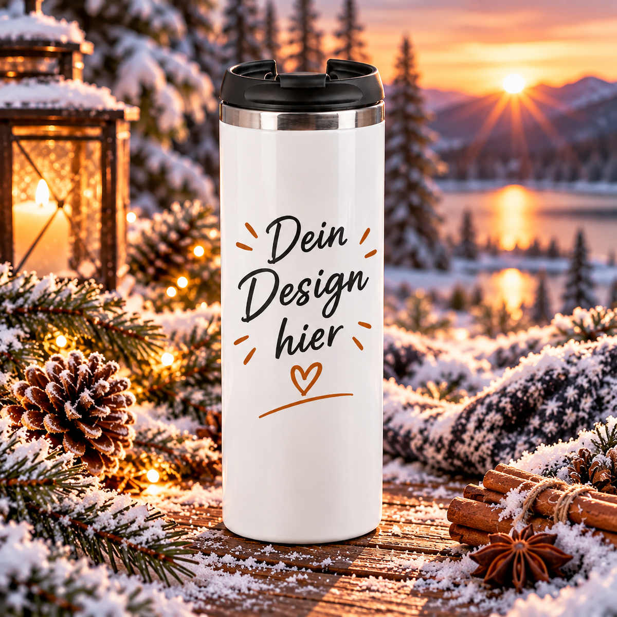 Edelstahlbecher 12oz (Coffee to go)