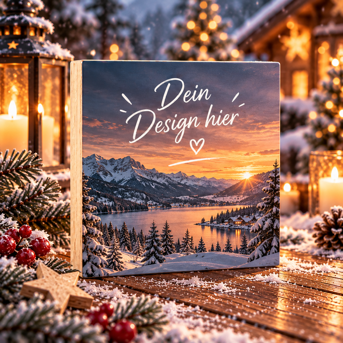 Holzfoto, UV-Druck, 12x12cm