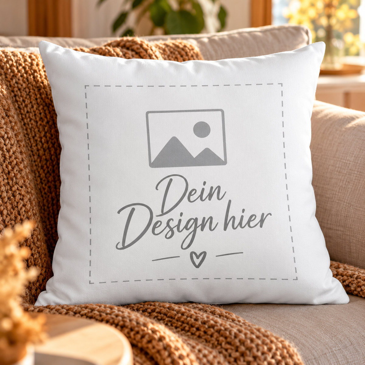 Kuschelkissen mit deinem Design, Einseitig
