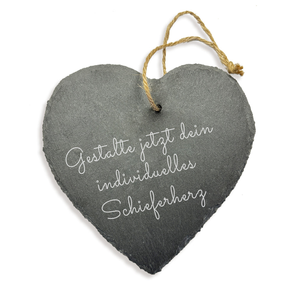 Schieferherz, 15cm mit individueller Gravur