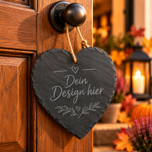 Schieferherz, 15cm mit individueller Gravur