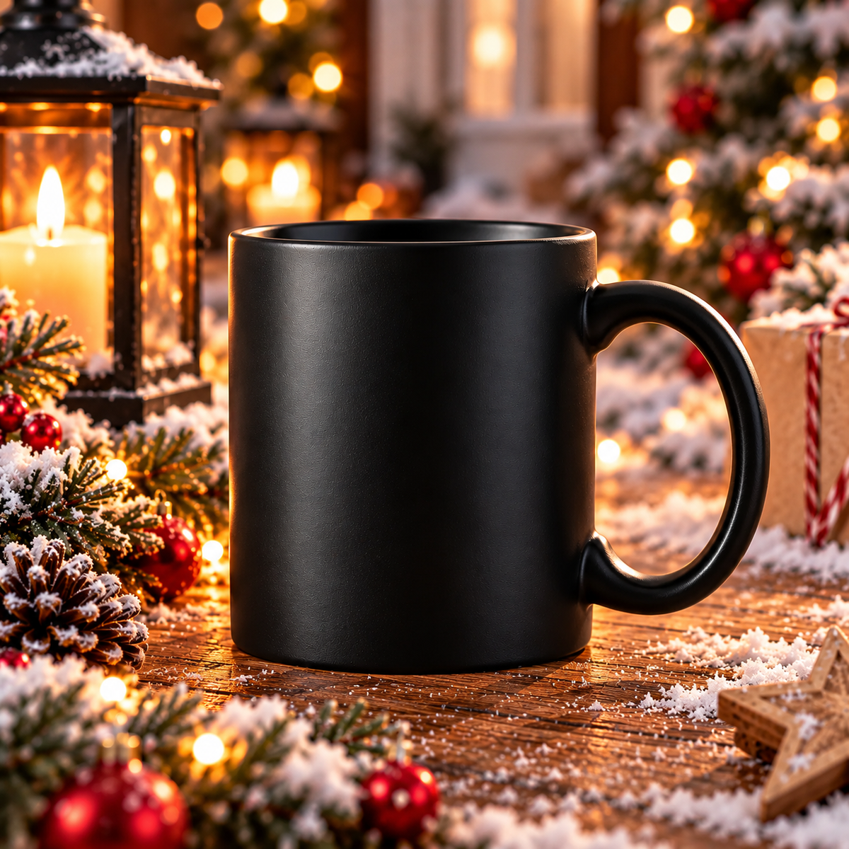 Keramiktasse (schwarz) mit individueller Gravur